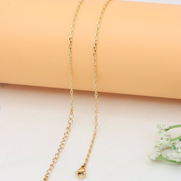 Elegant Rose Gold Necklace with Teardrop CZ Pendant, XPNL0407 - Picture 9 of 12